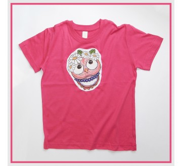 Detské tričko - OčiPuči sovička Margarétka v ružovom